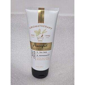 Bath & Body Works Aromatherapy Peaceful Body Cream Tea Tree & Peppermint 8 Oz